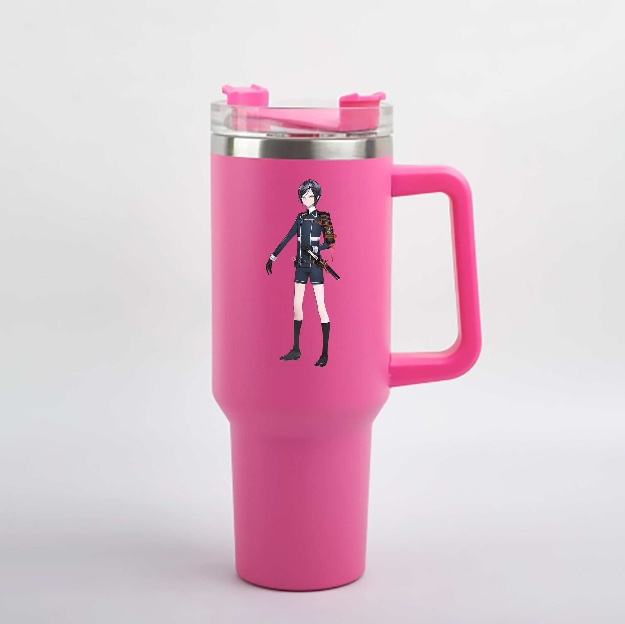 （画像用） 刀剣乱舞 Touken Ranbu 1200mL車用タンブラー - クリスタルステッカー（プラスチックストロー付き）